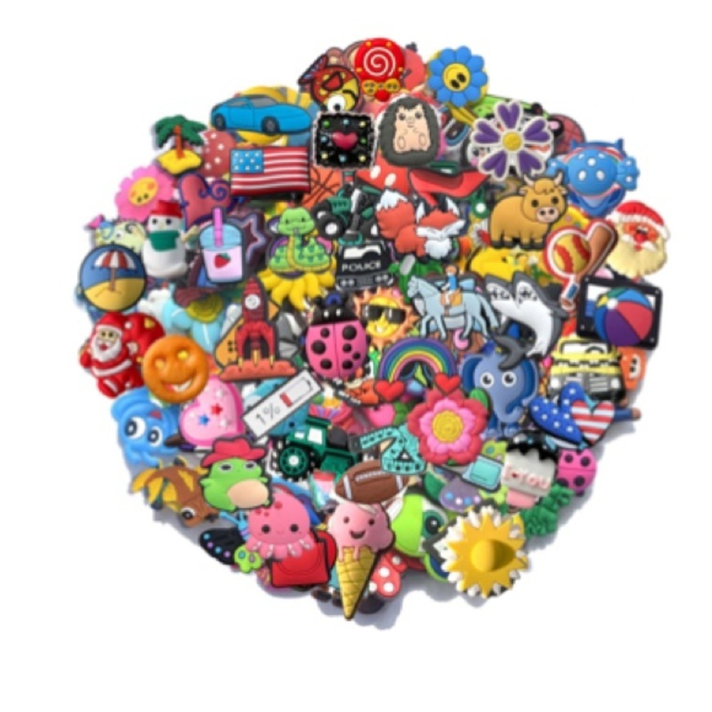Colorful Kids Shoe Charms Set 50 pcs set